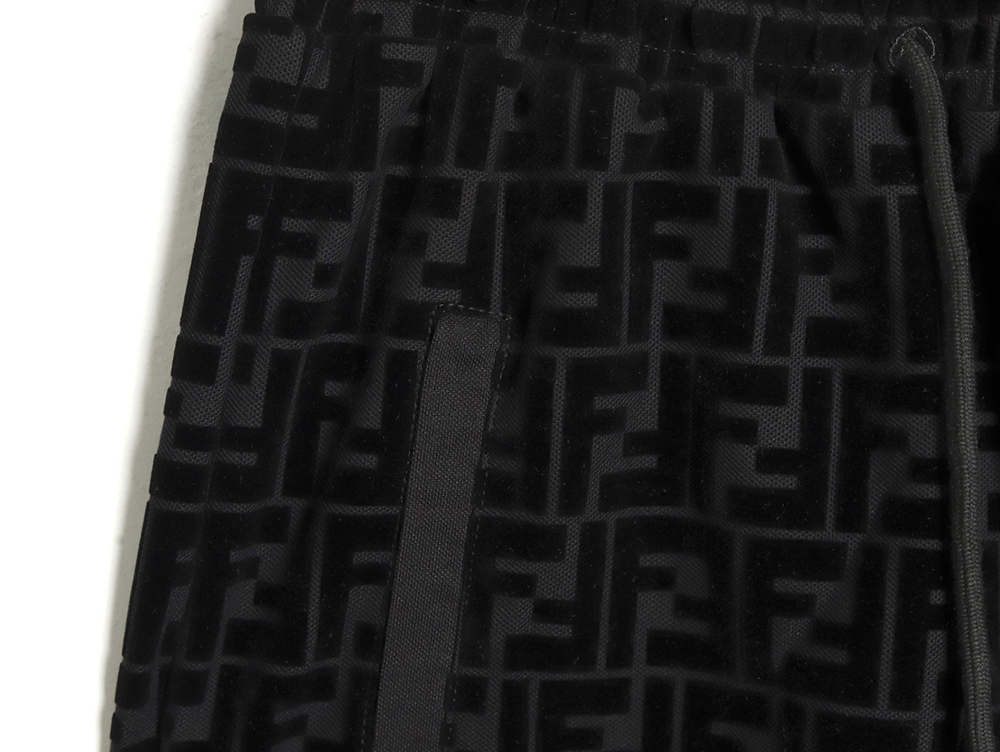 Fendi FF all over print flocked shorts