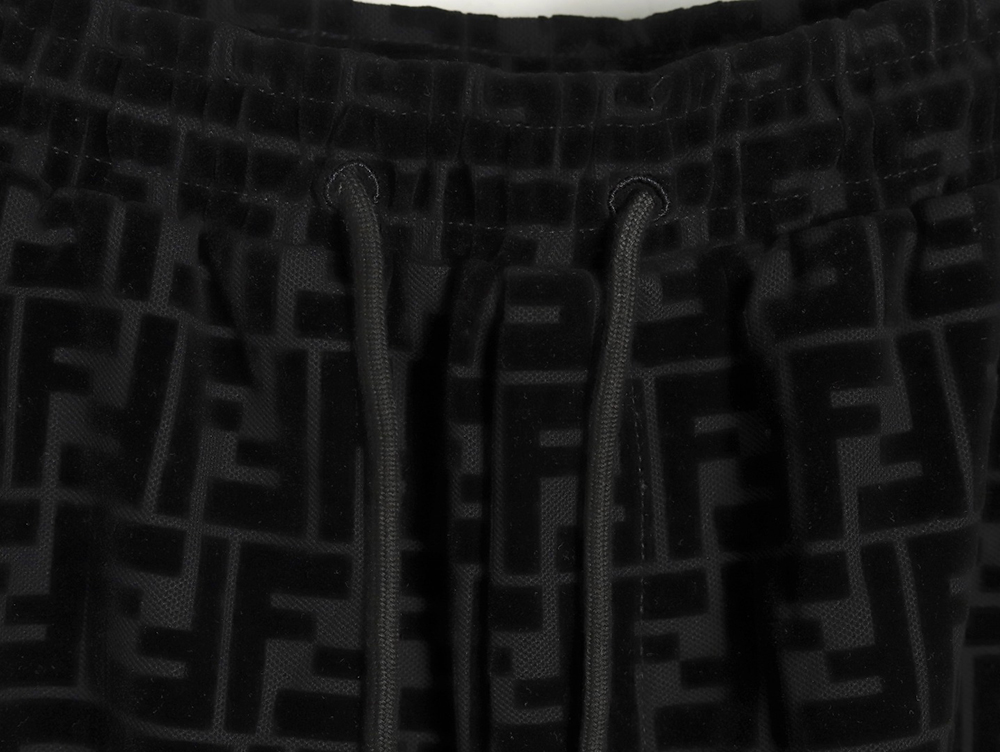 Fendi FF all over print flocked shorts