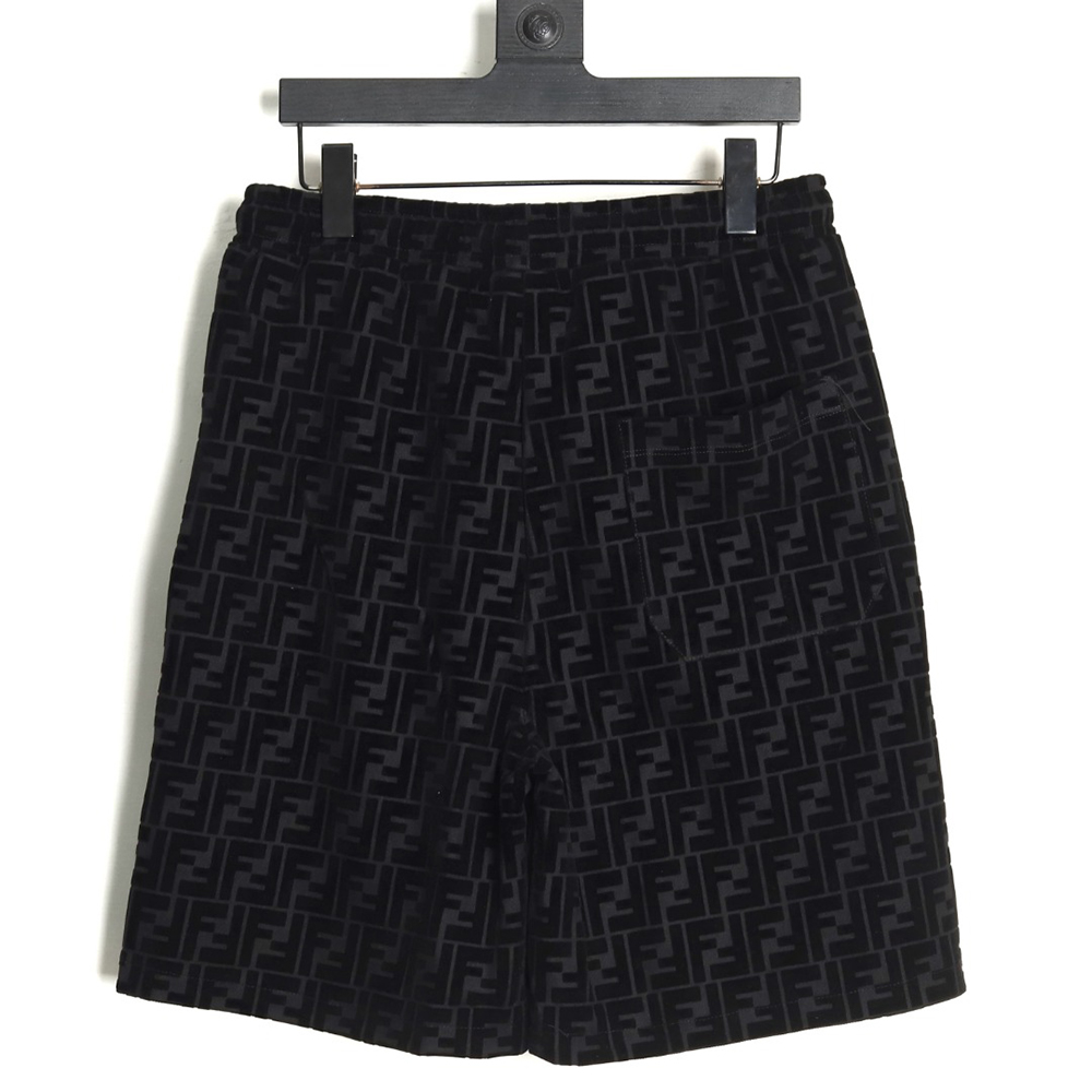 Fendi FF all over print flocked shorts