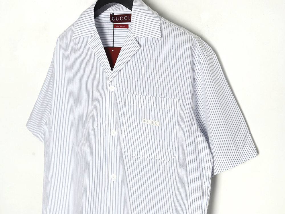 Prada Red Stripe Triangle Half Zip Short Sleeve POLO Shirt