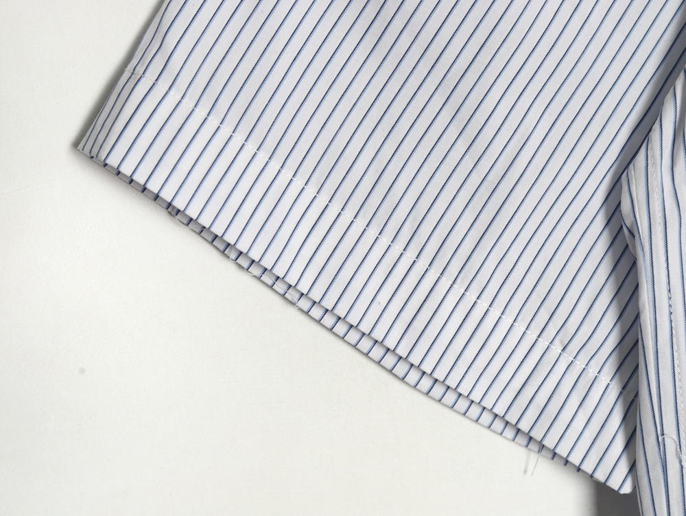 Prada Red Stripe Triangle Half Zip Short Sleeve POLO Shirt
