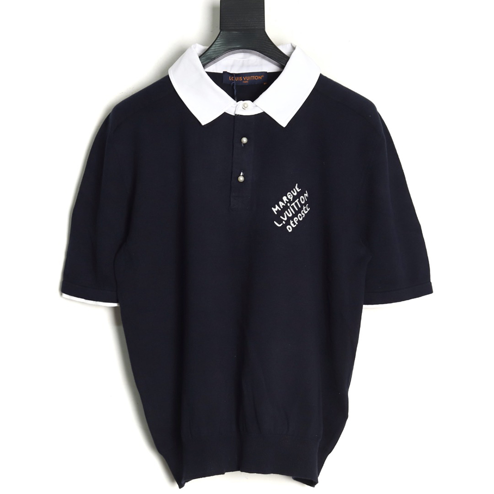 Louis Vuitton Colorblock Signature Polo Short Sleeve T-Shirt