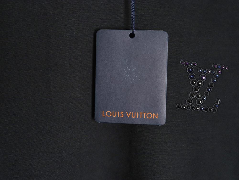 Louis Vuitton rhinestone embellished knitted short-sleeved T-shirt