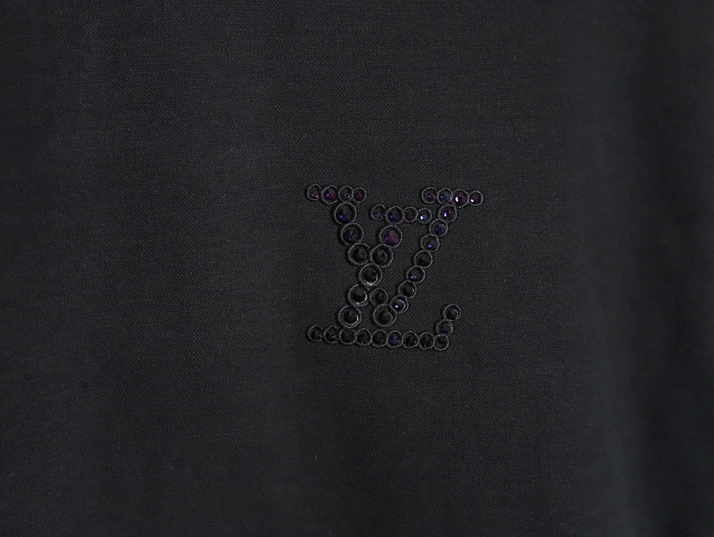 Louis Vuitton rhinestone embellished knitted short-sleeved T-shirt