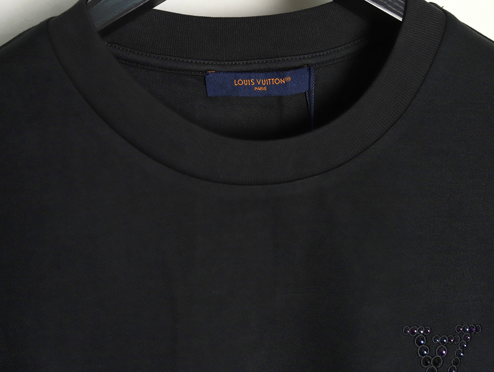 Louis Vuitton rhinestone embellished knitted short-sleeved T-shirt