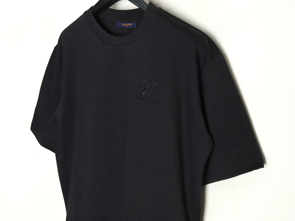 Louis Vuitton rhinestone embellished knitted short-sleeved T-shirt
