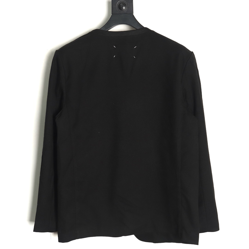 Maison Margiela collarless silhouette suit jacket