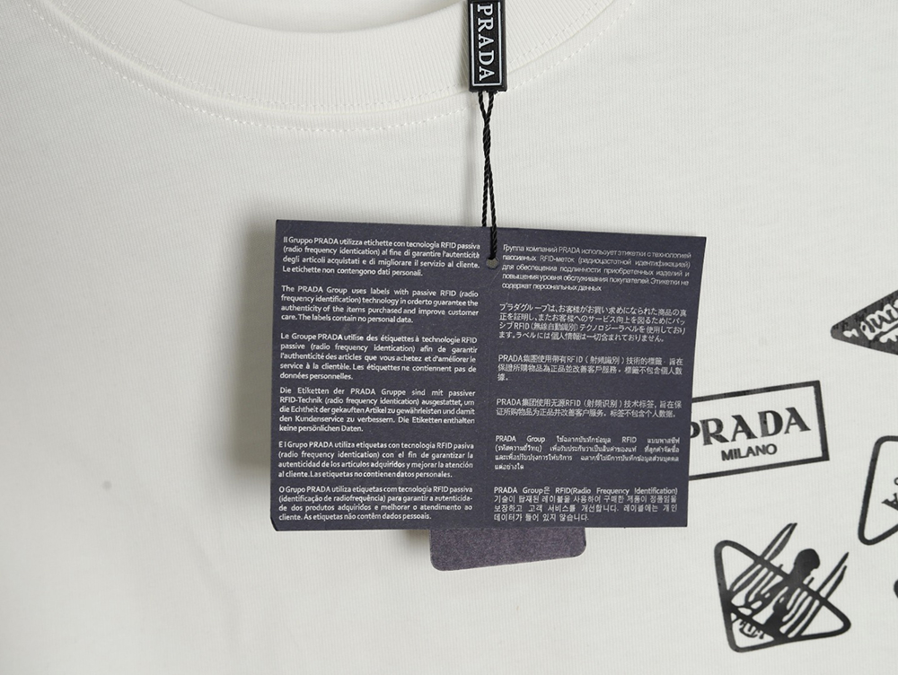 Prada multi-logo printed short-sleeved T-shirt