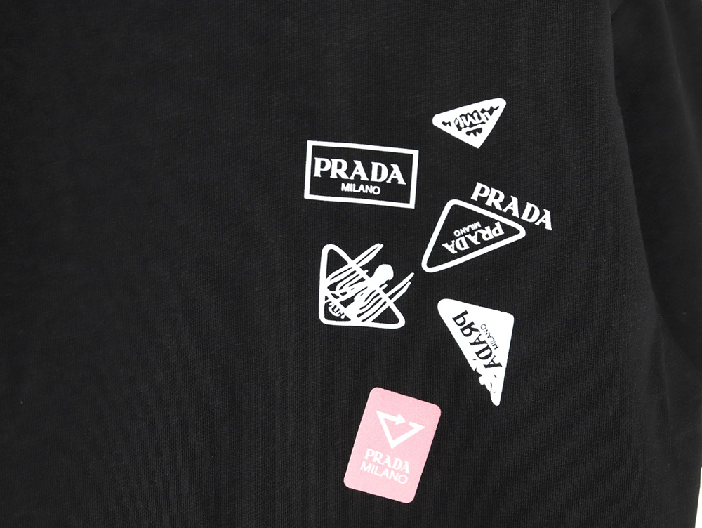 Prada multi-logo printed short-sleeved T-shirt TSK1