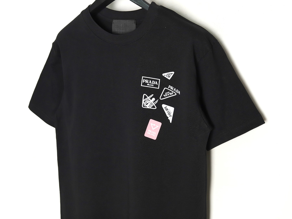 Prada multi-logo printed short-sleeved T-shirt TSK1