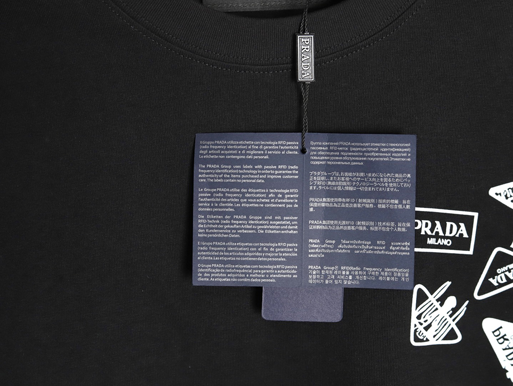 Prada multi-logo printed short-sleeved T-shirt TSK1