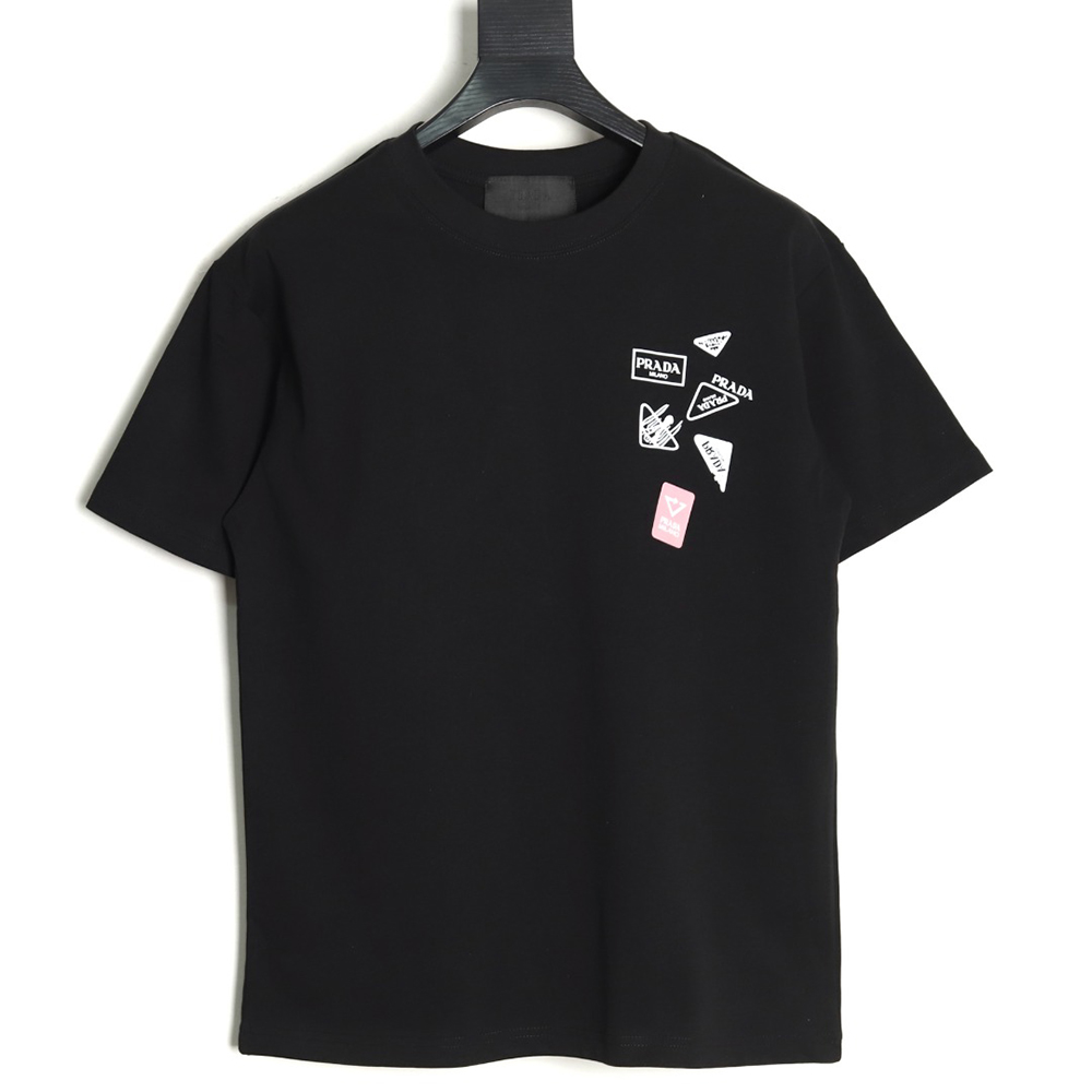 Prada multi-logo printed short-sleeved T-shirt TSK1