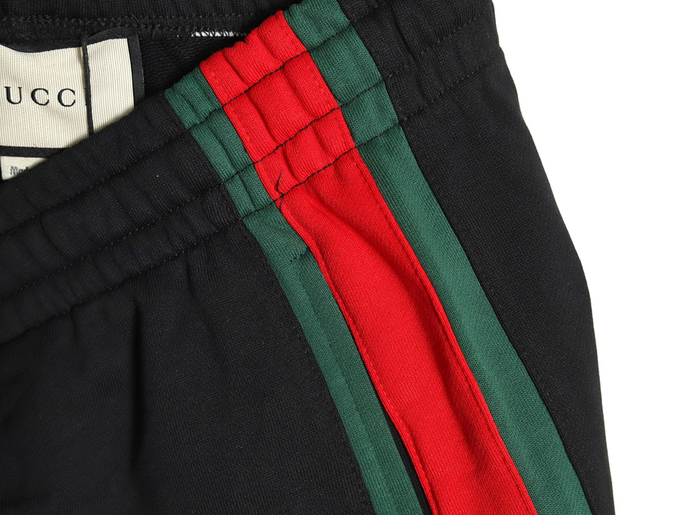 Gucci Side webbing double G embroidered lettering shorts