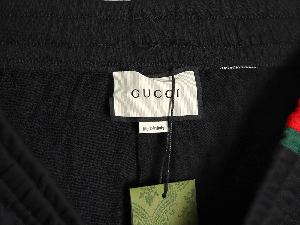 Gucci Side webbing double G embroidered lettering shorts