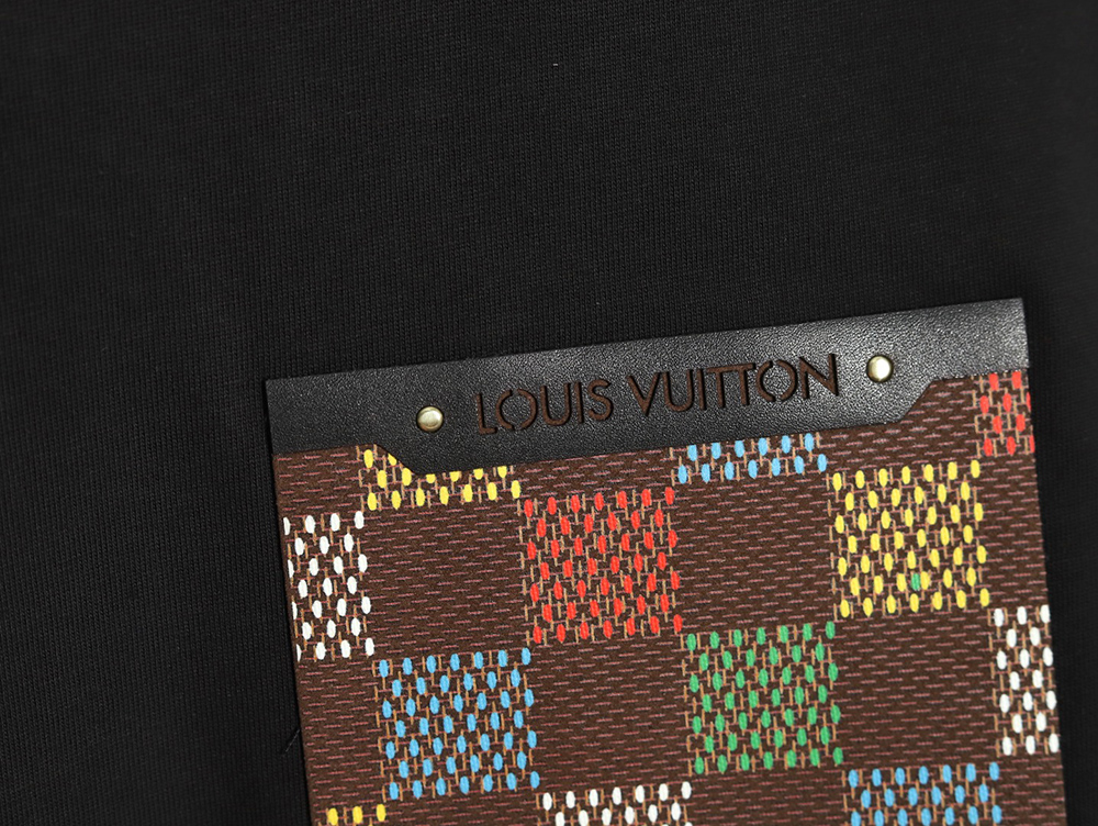 Louis Vuitton Checkerboard Leather Patches Pocket Short Sleeves TSK1