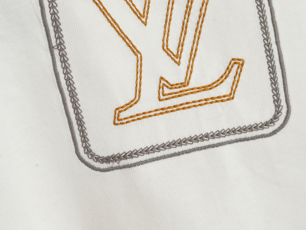 Louis Vuitton Line Fake Pockets Embroidered Short Sleeves