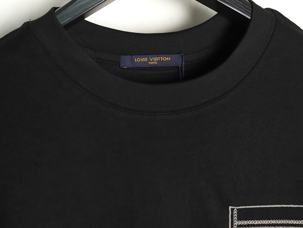 Louis Vuitton Line Fake Pockets Embroidered Short Sleeves TSK1