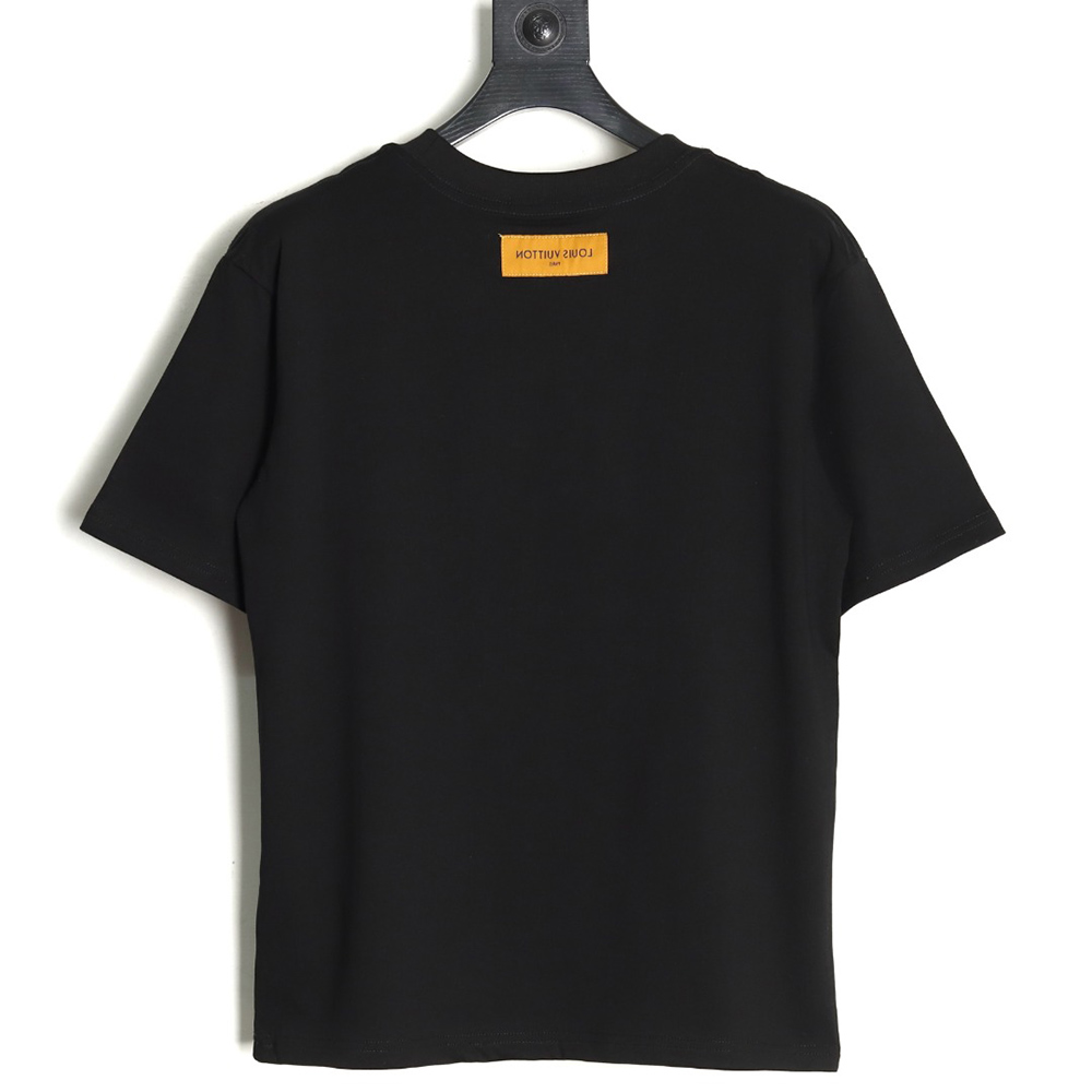Louis Vuitton Line Fake Pockets Embroidered Short Sleeves TSK1
