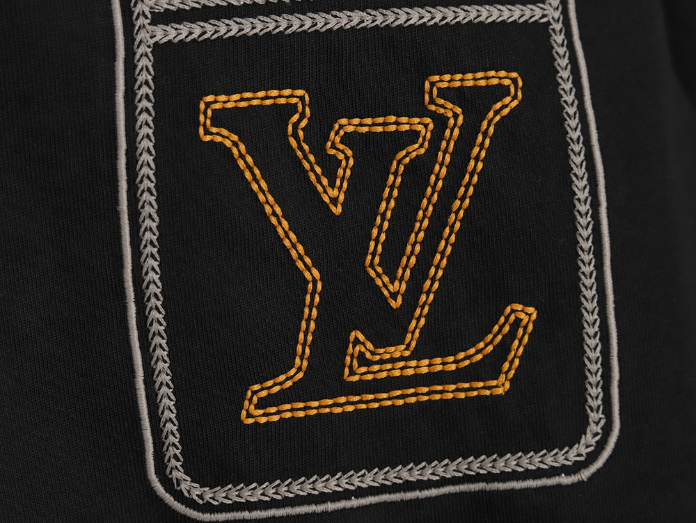 Louis Vuitton Line Fake Pockets Embroidered Short Sleeves TSK1