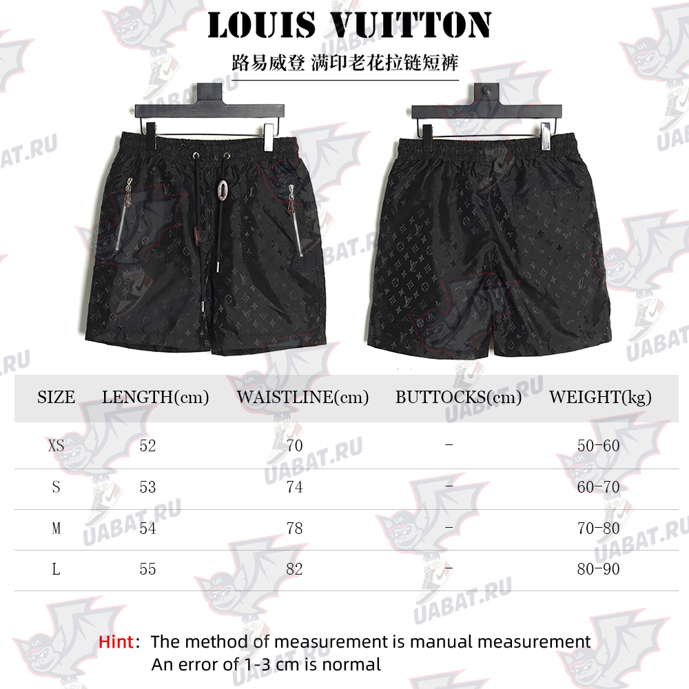 Louis Vuitton all over print monogram zip up shorts