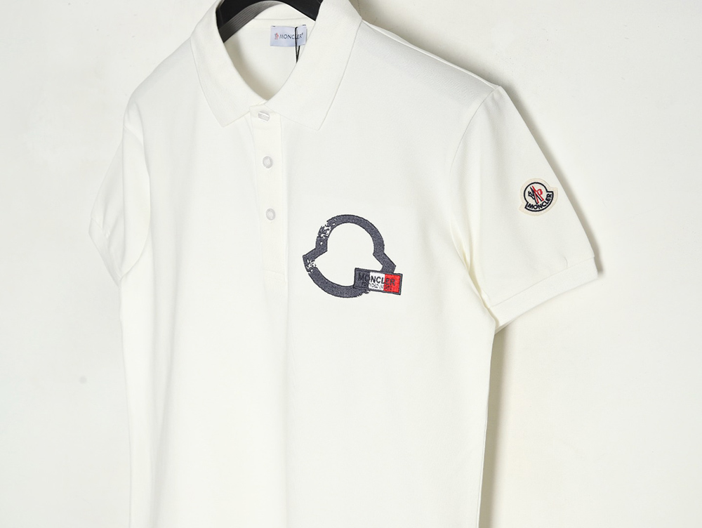 Moncler Chest Embroidered Logo Polo Short Sleeve