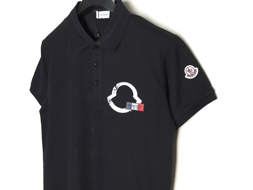 Moncler Chest Embroidered Logo Polo Short Sleeve TSK1