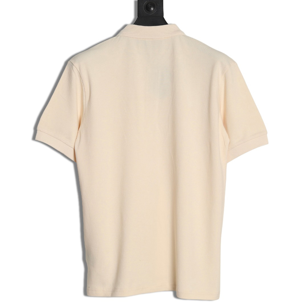 Prada chest triangle logo double bars short sleeve polo shirt