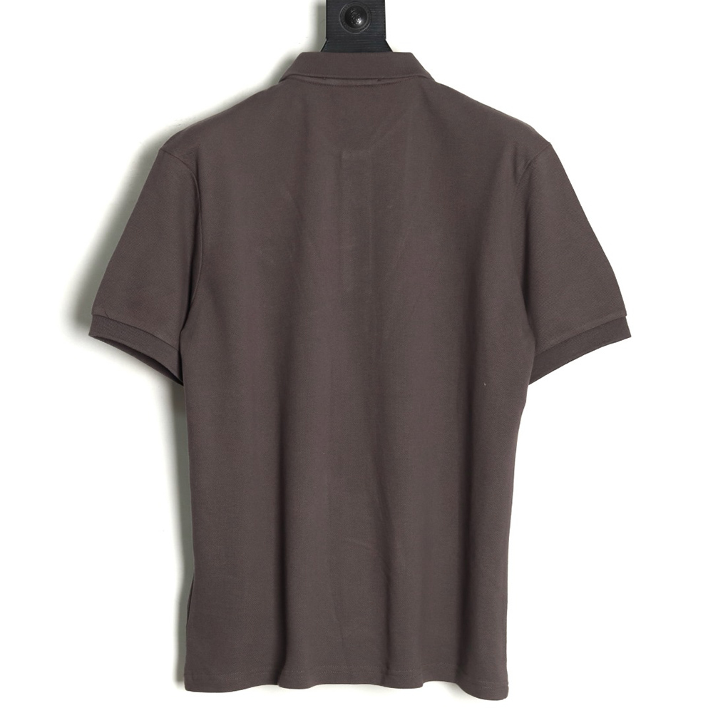 Prada chest triangle logo double bars short sleeve polo shirt TSK1