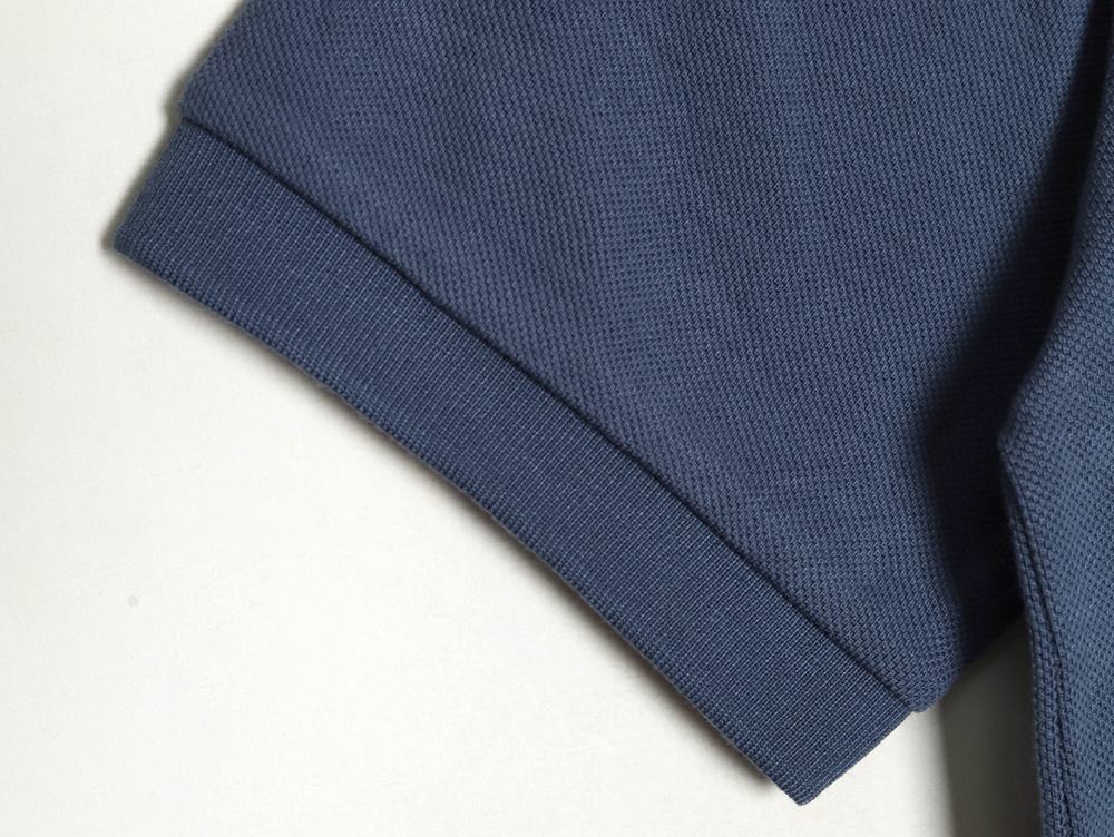 Prada chest triangle logo double bars short sleeve polo shirt TSK2