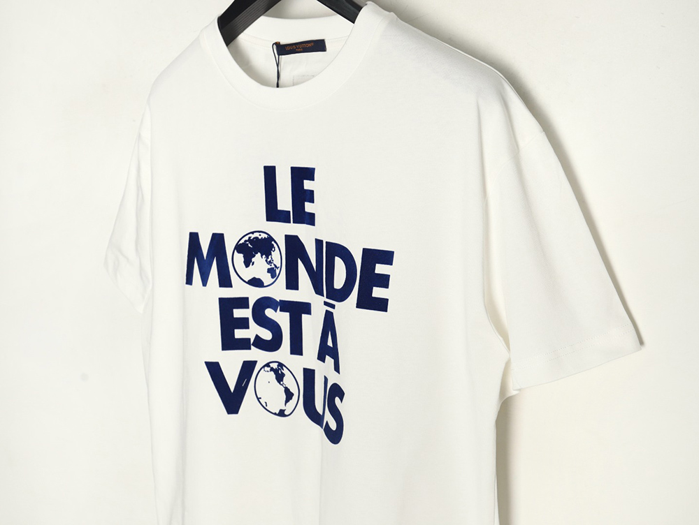 Louis Vuitton Earth Flocked Short Sleeve T-Shirt