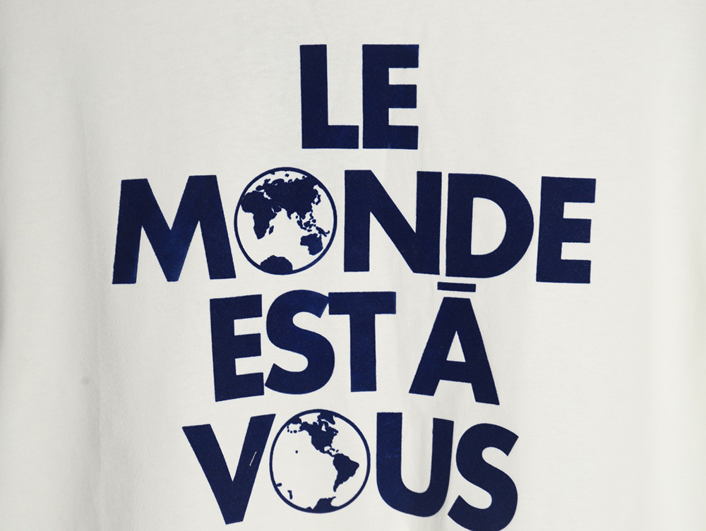 Louis Vuitton Earth Flocked Short Sleeve T-Shirt