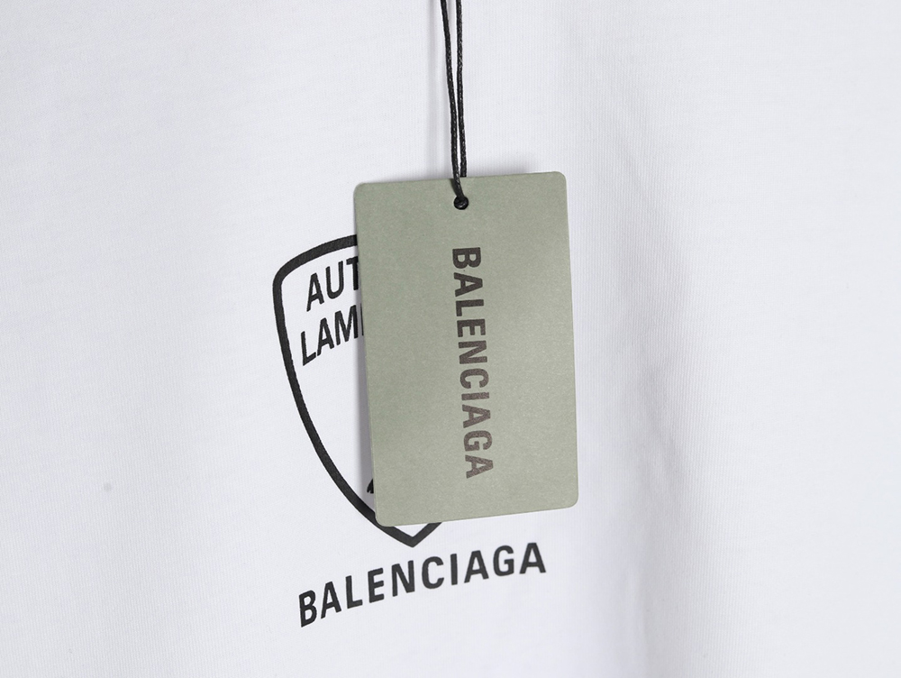 Balenciaga & Lamborghini Joint Printed Short Sleeve T-Shirt