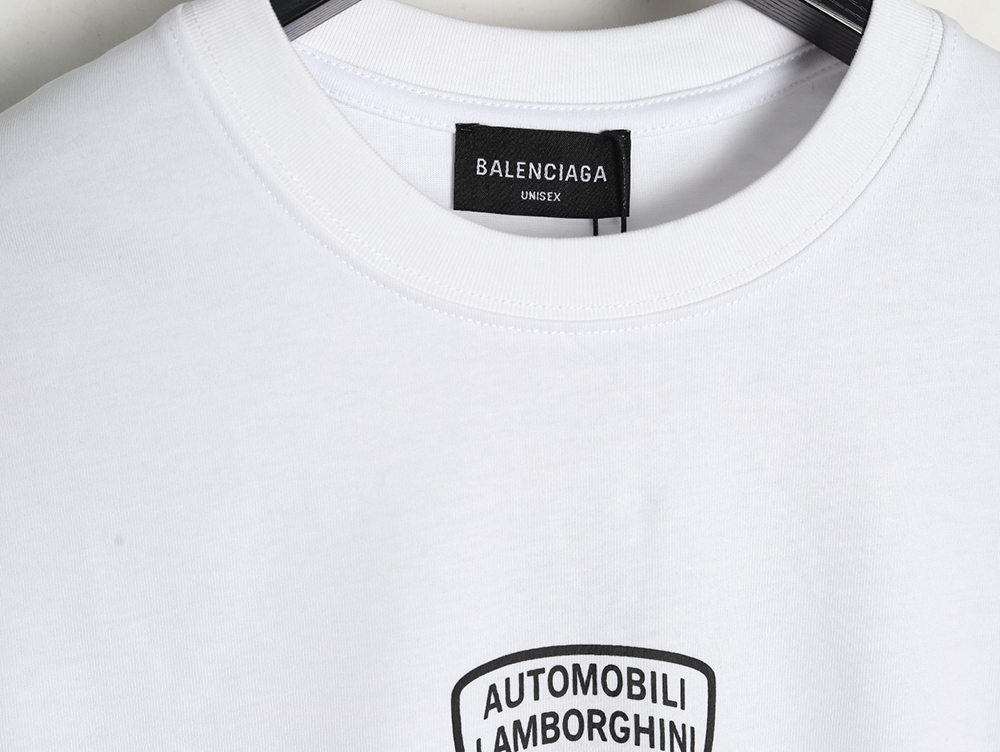 Balenciaga & Lamborghini Joint Printed Short Sleeve T-Shirt