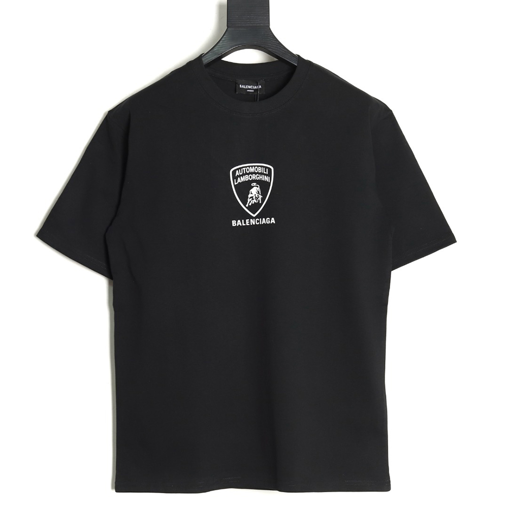 Balenciaga & Lamborghini Joint Printed Short Sleeve T-Shirt TSK1