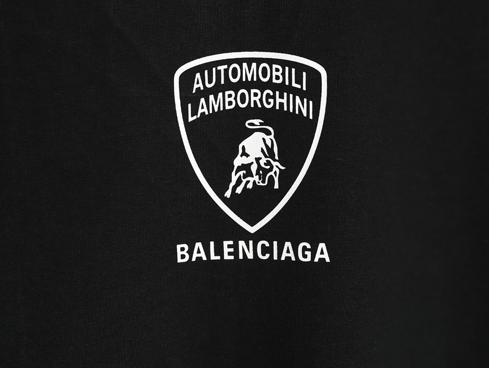 Balenciaga & Lamborghini Joint Printed Short Sleeve T-Shirt TSK1