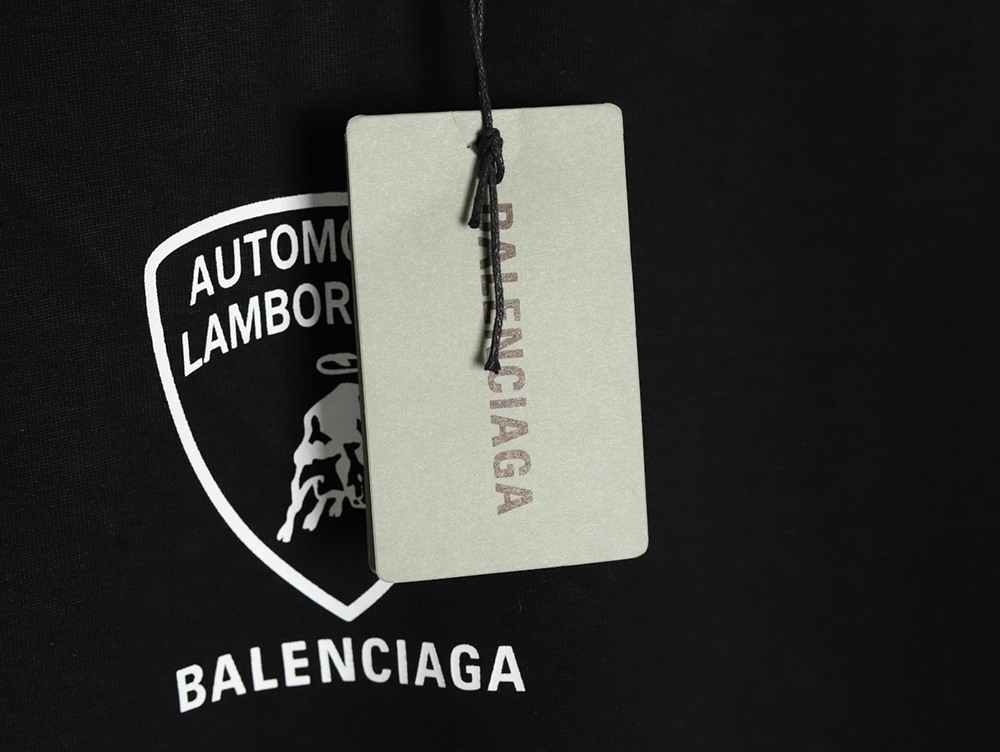Balenciaga & Lamborghini Joint Printed Short Sleeve T-Shirt TSK1