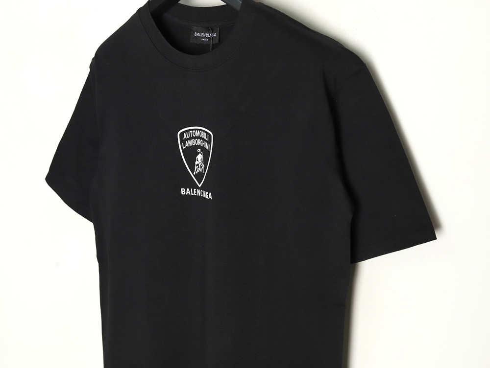 Balenciaga & Lamborghini Joint Printed Short Sleeve T-Shirt TSK1