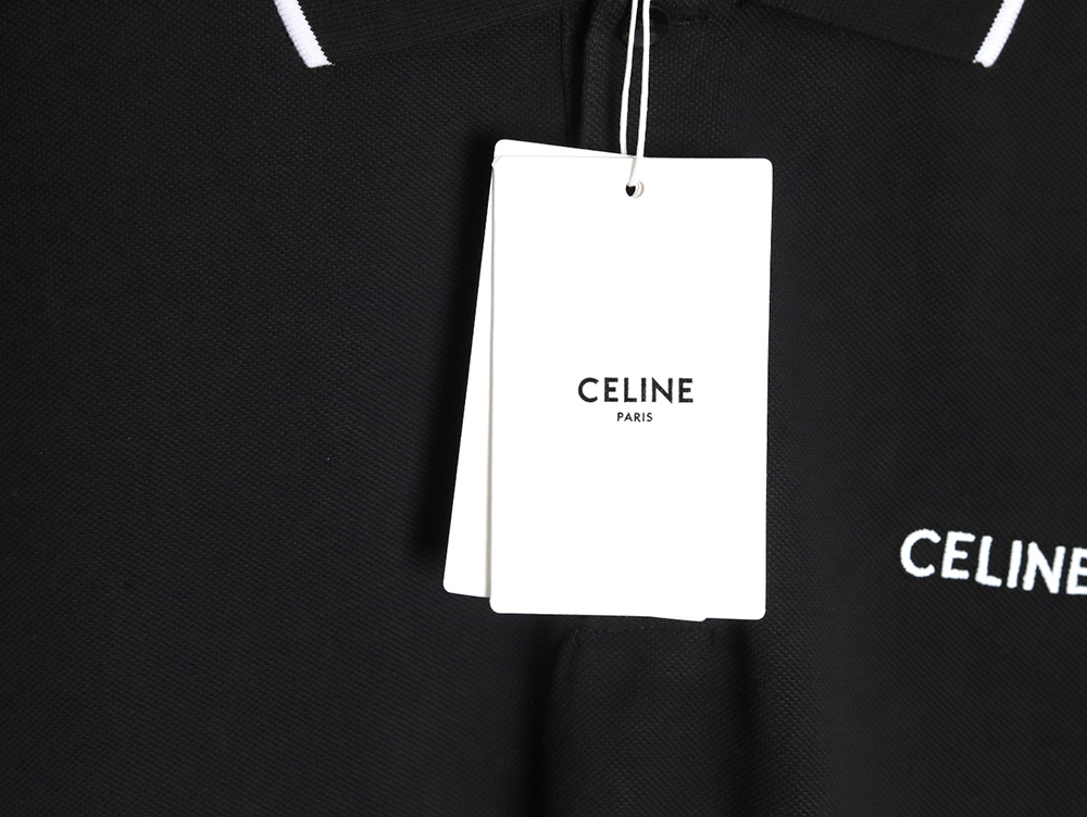 Celine classic embroidered small logo Polo short sleeve TSK1