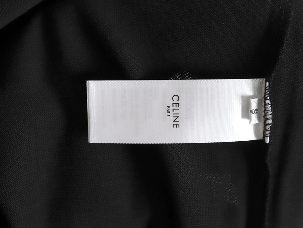Celine classic embroidered small logo Polo short sleeve TSK1