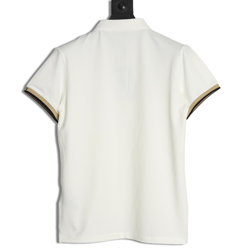 Dior CD gold embroidered letters Polo short sleeve