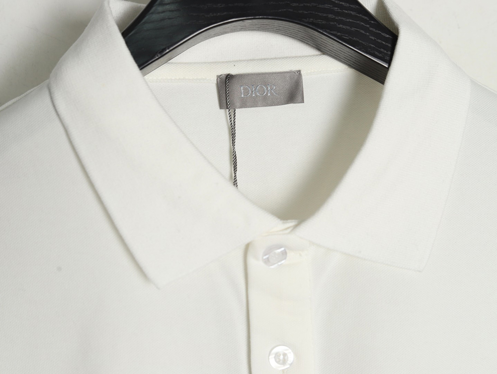 Dior CD gold embroidered letters Polo short sleeve