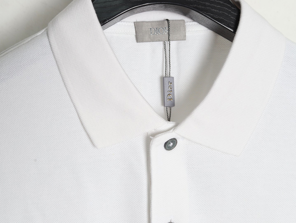 Dior embroidered CD letters Polo short sleeve