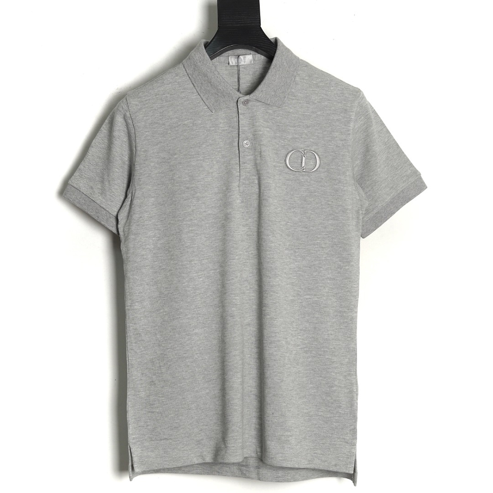 Dior embroidered CD letters Polo short sleeve TSK1