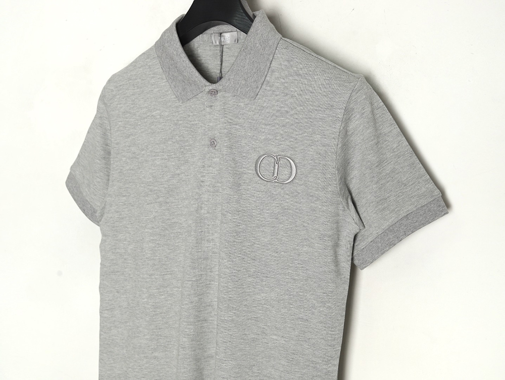 Dior embroidered CD letters Polo short sleeve TSK1
