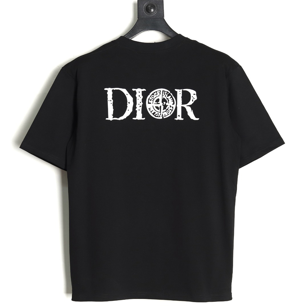 Dior & Stone Island crosshair print short-sleeved T-shirt TSK1