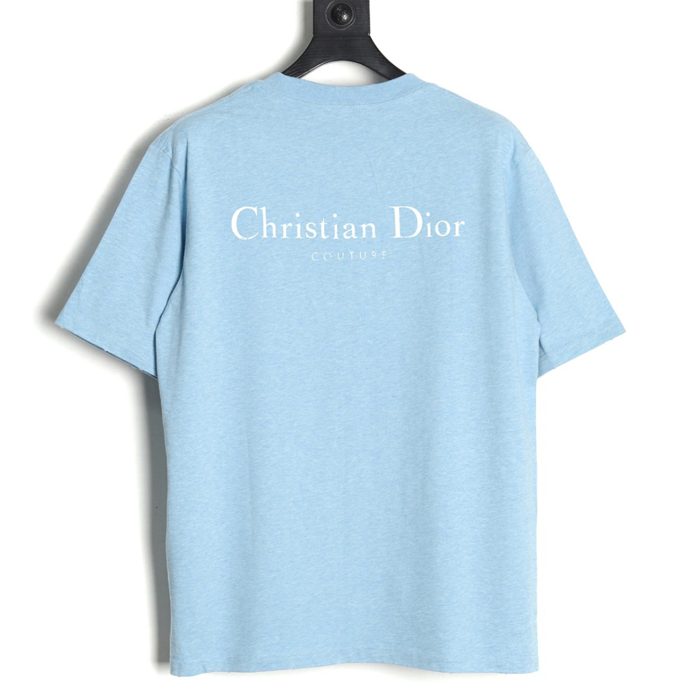 Dior washed distressed letter print short sleeves TSK1
