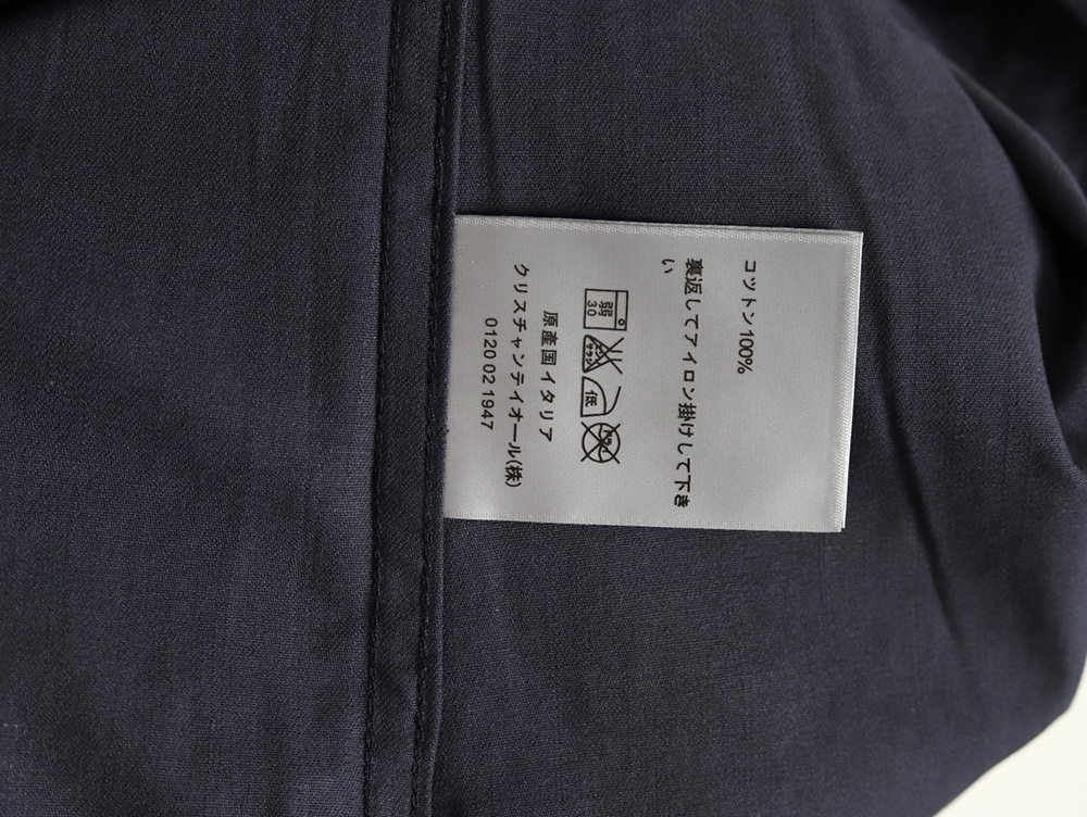 Dior all over print jacquard denim short sleeve shirt tsk1