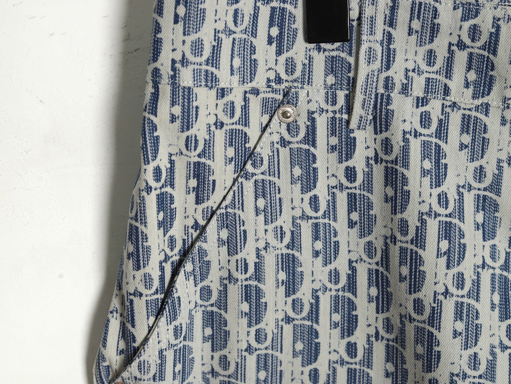 Dior all over print jacquard denim shorts