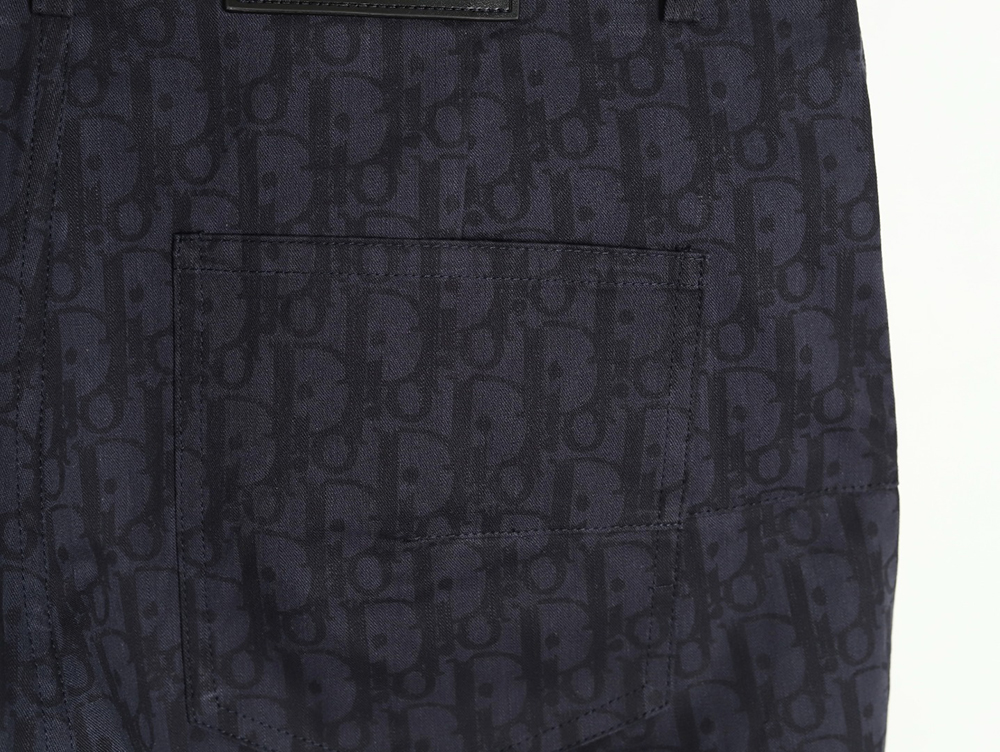 Dior all over print jacquard denim shorts tsk1