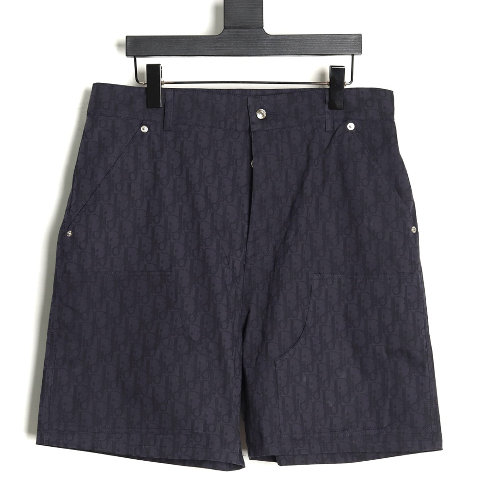 Dior all over print jacquard denim shorts tsk1